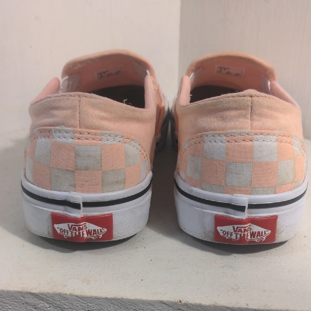 Vans Slip-On Checkerboard in Peach and White - Picture 8 of 8